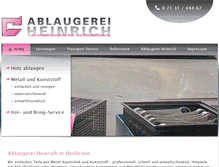 Tablet Screenshot of ablaugerei-heinrich.de